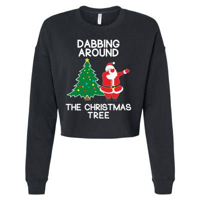 Dabbing Around The Christmas Tree Cropped Pullover Crew