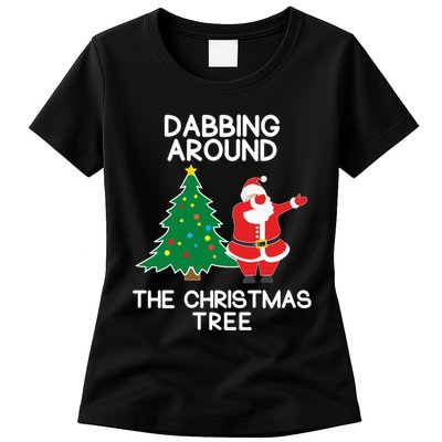 Dabbing Around The Christmas Tree Womens T-Shirt
