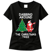 Dabbing Around The Christmas Tree Womens T-Shirt