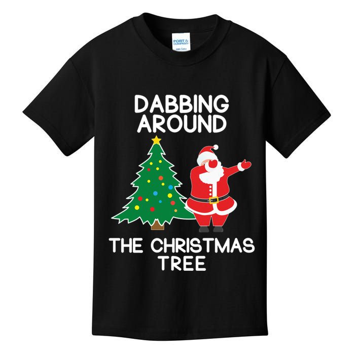Dabbing Around The Christmas Tree Kids T-Shirt