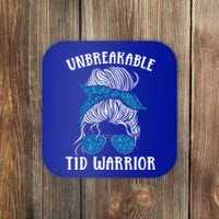 Diabetes Awareness Type 1 Diabetes Unbreakable T1d Warrior Gift Coaster