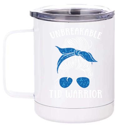 Diabetes Awareness Type 1 Diabetes Unbreakable T1d Warrior Gift 12 oz Stainless Steel Tumbler Cup