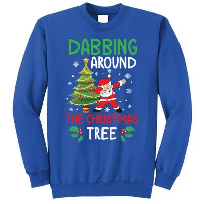 Dabbing Around The Christmas Tree Funny Santa Claus Holiday Gift Sweatshirt