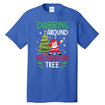 Dabbing Around The Christmas Tree Funny Santa Claus Holiday Gift Tall T-Shirt