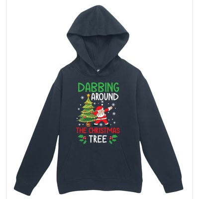 Dabbing Around The Christmas Tree Funny Santa Claus Holiday Gift Urban Pullover Hoodie