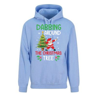 Dabbing Around The Christmas Tree Funny Santa Claus Holiday Gift Unisex Surf Hoodie