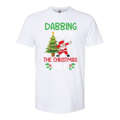 Dabbing Around The Christmas Tree Funny Santa Claus Holiday Gift Softstyle CVC T-Shirt