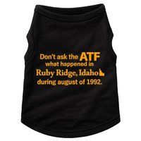 DonT Ask The Atf What Happened In Ruby Ridge Idaho Doggie Tank