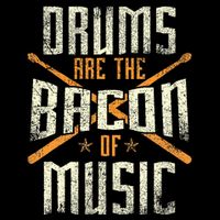 Drums Are The Bacon Of Music Drumming Drummer Music Lover Full-Length Apron With Pockets