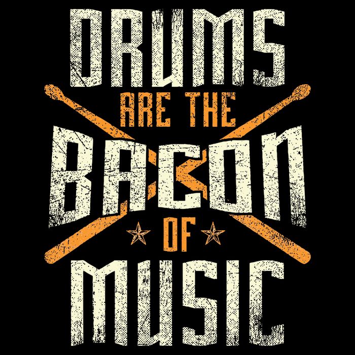 Drums Are The Bacon Of Music Drumming Drummer Music Lover Full-Length Apron With Pockets