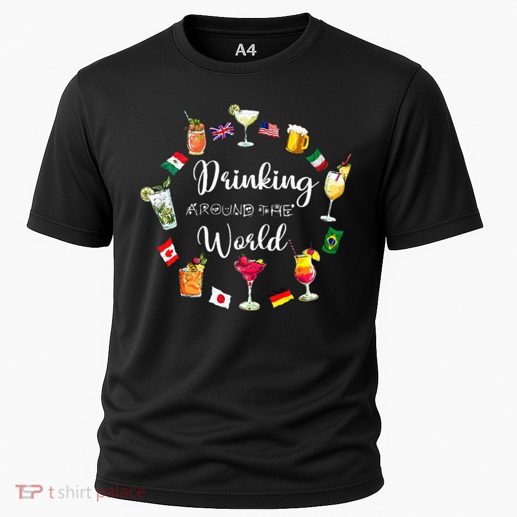 Drinking Around The World Vacation Performance Shirt