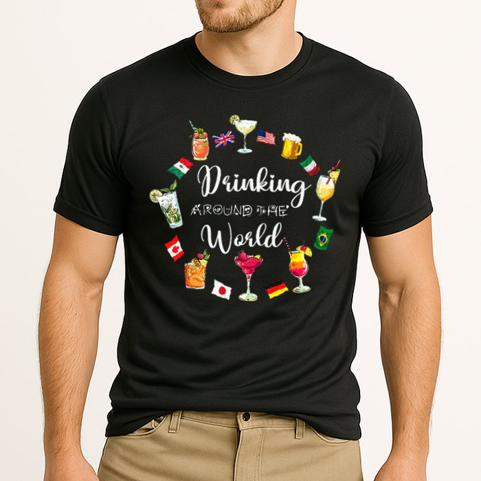 Drinking Around The World Vacation Performance Shirt