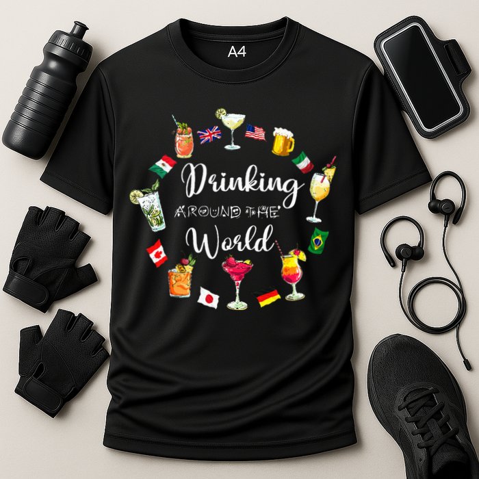 Drinking Around The World Vacation Performance Shirt