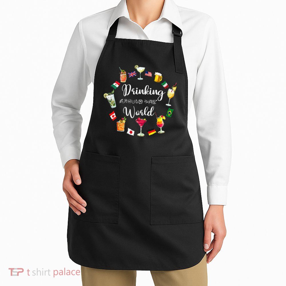 Drinking Around The World Vacation Apron