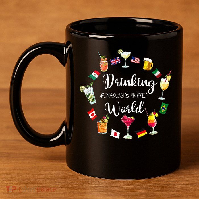 Drinking Around The World Vacation 11oz C Handle Ceramic Mug