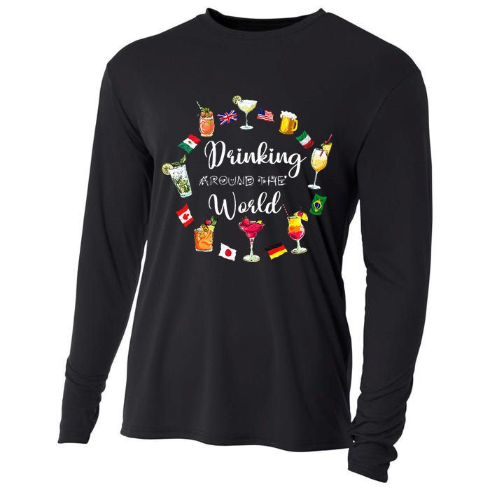 Drinking Around The World Vacation Cooling Performance Long Sleeve Crew