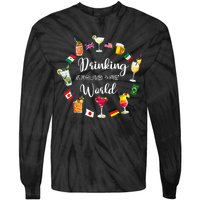 Drinking Around The World Vacation Tie-Dye Long Sleeve Shirt