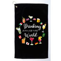 Drinking Around The World Vacation Golf Towel