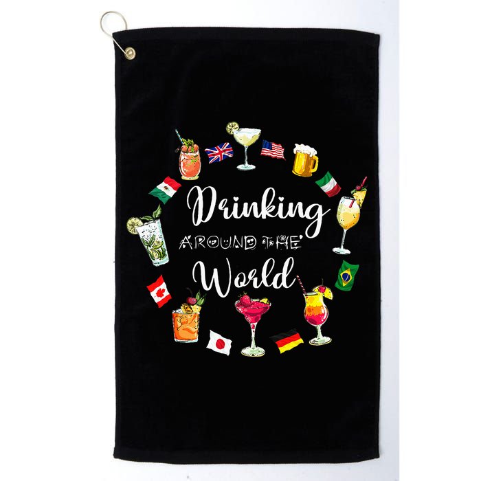 Drinking Around The World Vacation Golf Towel