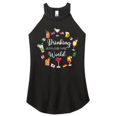 Drinking Around The World Vacation Women's Perfect Tri Rocker Tank