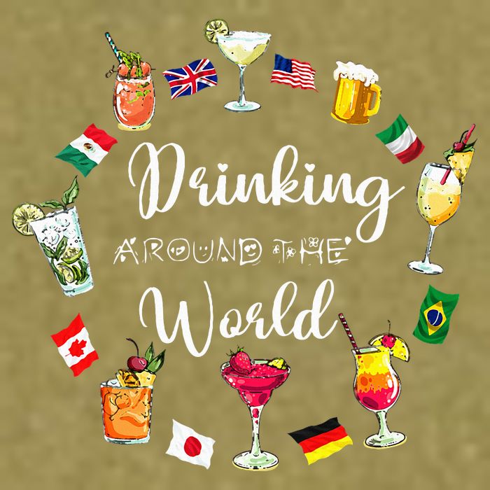 Drinking Around The World Vacation Garment-Dyed Women's Muscle Tee