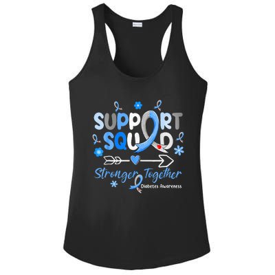 Diabetes Awareness Type 1 2  Support Squad Ladies PosiCharge Competitor Racerback Tank