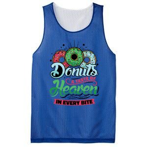 Donuts A Taste Of Heaven In Every Bite Donuts Gift Mesh Reversible Basketball Jersey Tank