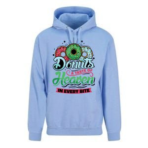 Donuts A Taste Of Heaven In Every Bite Donuts Gift Unisex Surf Hoodie