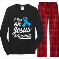 Diabetes Awareness Type 1 2 - Diabetic T1D T2D Long Sleeve Pajama Set