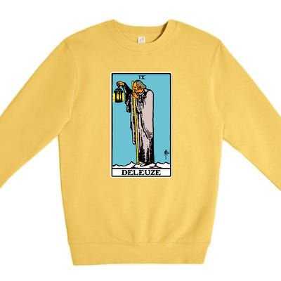 Deleuze As The Hermit Tarot Card Premium Crewneck Sweatshirt