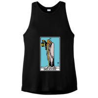 Deleuze As The Hermit Tarot Card Ladies PosiCharge Tri-Blend Wicking Tank