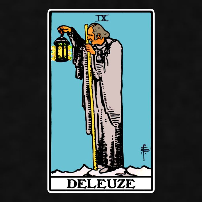 Deleuze As The Hermit Tarot Card Ladies PosiCharge Tri-Blend Wicking Tank