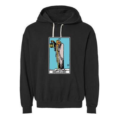 Deleuze As The Hermit Tarot Card Garment-Dyed Fleece Hoodie