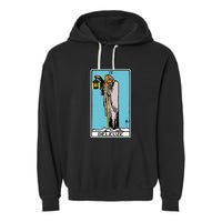 Deleuze As The Hermit Tarot Card Garment-Dyed Fleece Hoodie