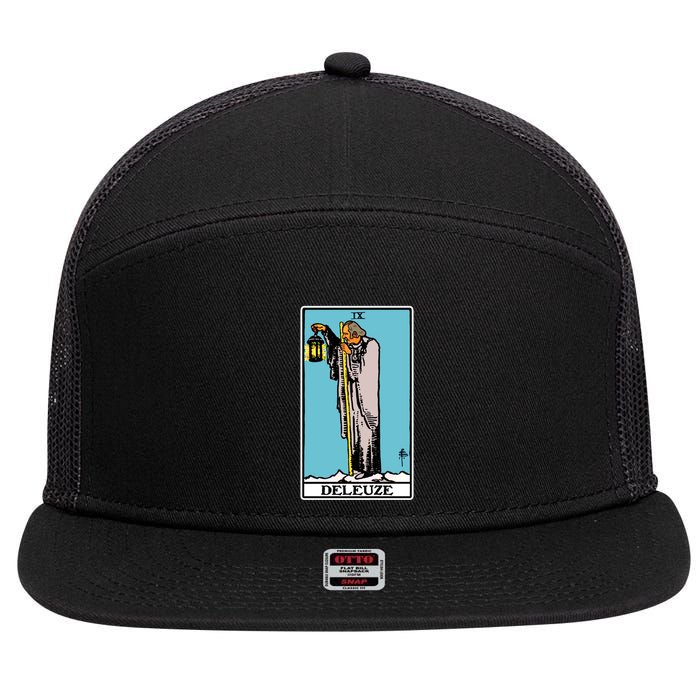 Deleuze As The Hermit Tarot Card 7 Panel Mesh Trucker Snapback Hat