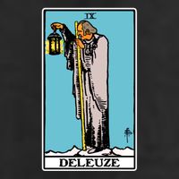 Deleuze As The Hermit Tarot Card 7 Panel Mesh Trucker Snapback Hat
