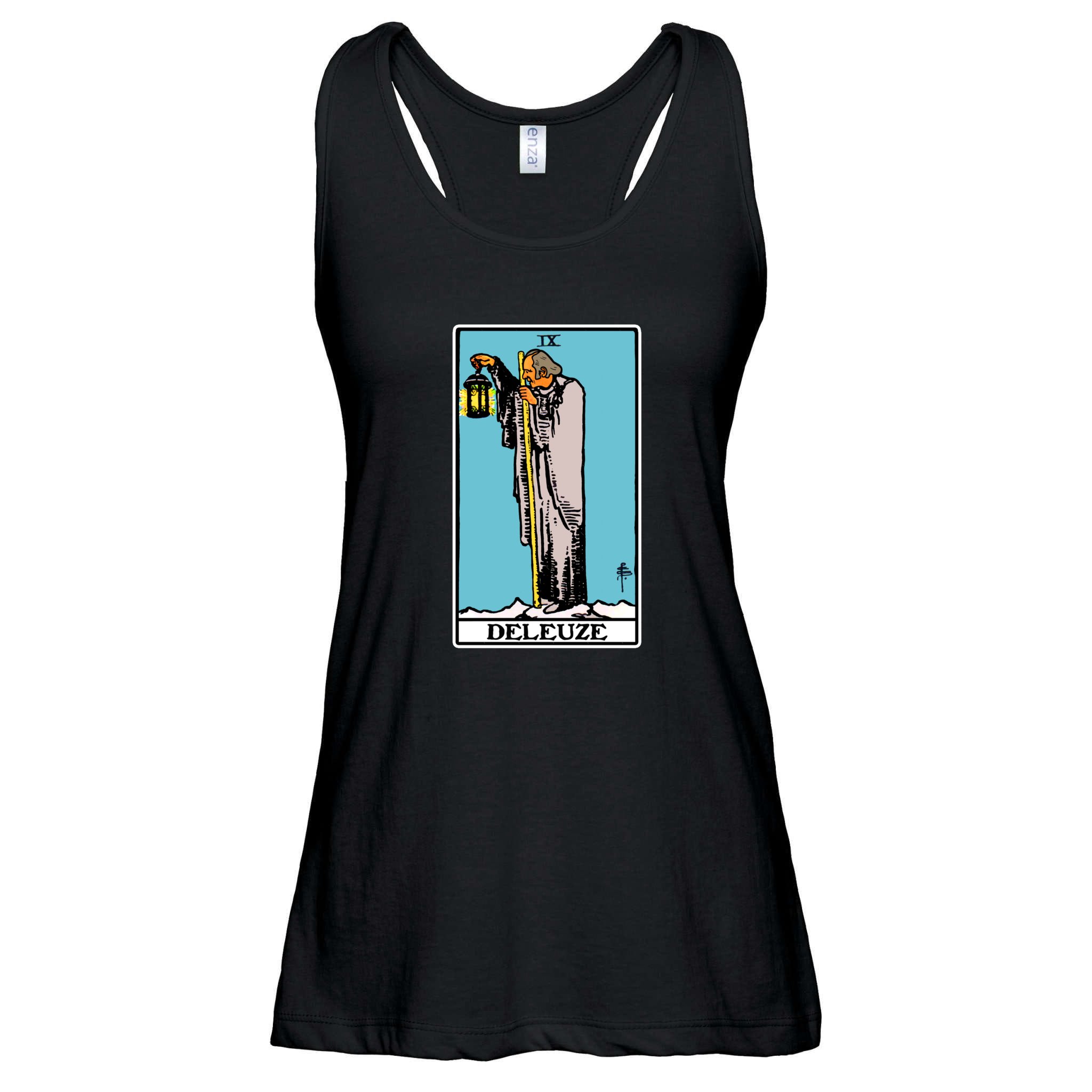 Deleuze As The Hermit Tarot Card Ladies Essential Flowy Tank