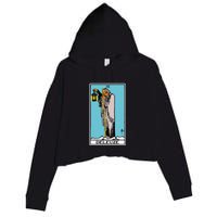 Deleuze As The Hermit Tarot Card Crop Fleece Hoodie