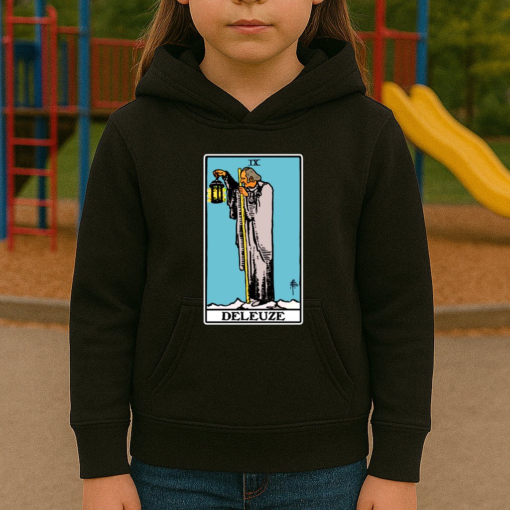 Deleuze As The Hermit Tarot Card Kids Hoodie