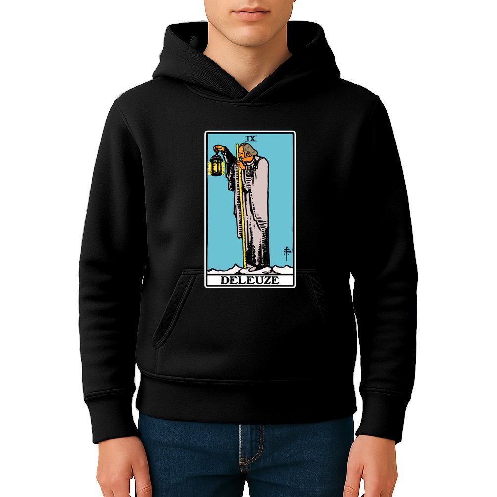 Deleuze As The Hermit Tarot Card Kids Hoodie