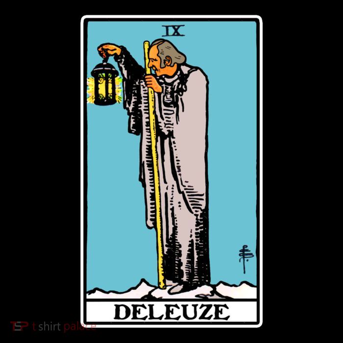 Deleuze As The Hermit Tarot Card Short Acrylic Beanie
