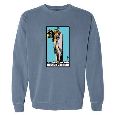 Deleuze As The Hermit Tarot Card Garment-Dyed Sweatshirt