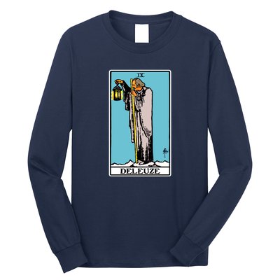 Deleuze As The Hermit Tarot Card Long Sleeve Shirt