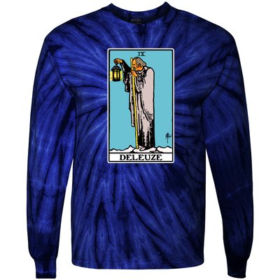 Deleuze As The Hermit Tarot Card Tie-Dye Long Sleeve Shirt