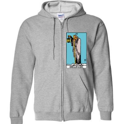 Deleuze As The Hermit Tarot Card Full Zip Hoodie