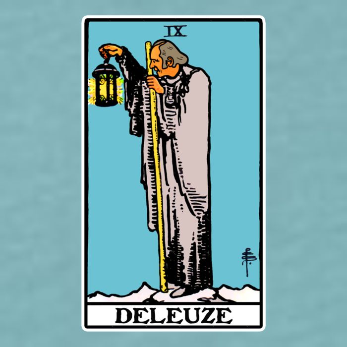 Deleuze As The Hermit Tarot Card Sueded Cloud Jersey T-Shirt
