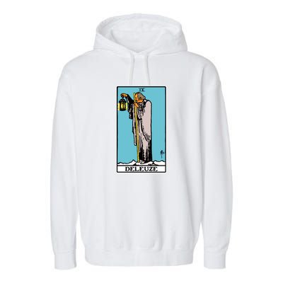 Deleuze As The Hermit Tarot Card Garment-Dyed Fleece Hoodie