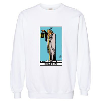 Deleuze As The Hermit Tarot Card Garment-Dyed Sweatshirt