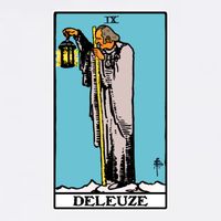 Deleuze As The Hermit Tarot Card Garment-Dyed Sweatshirt