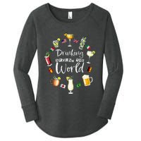 Drinking Around The World Vacation Drinking Showcase Women's Perfect Tri Tunic Long Sleeve Shirt